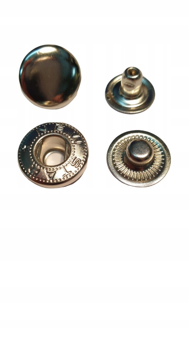 Napy , zatrzaski 12,5mm Alfa 180 kpl Srebrne