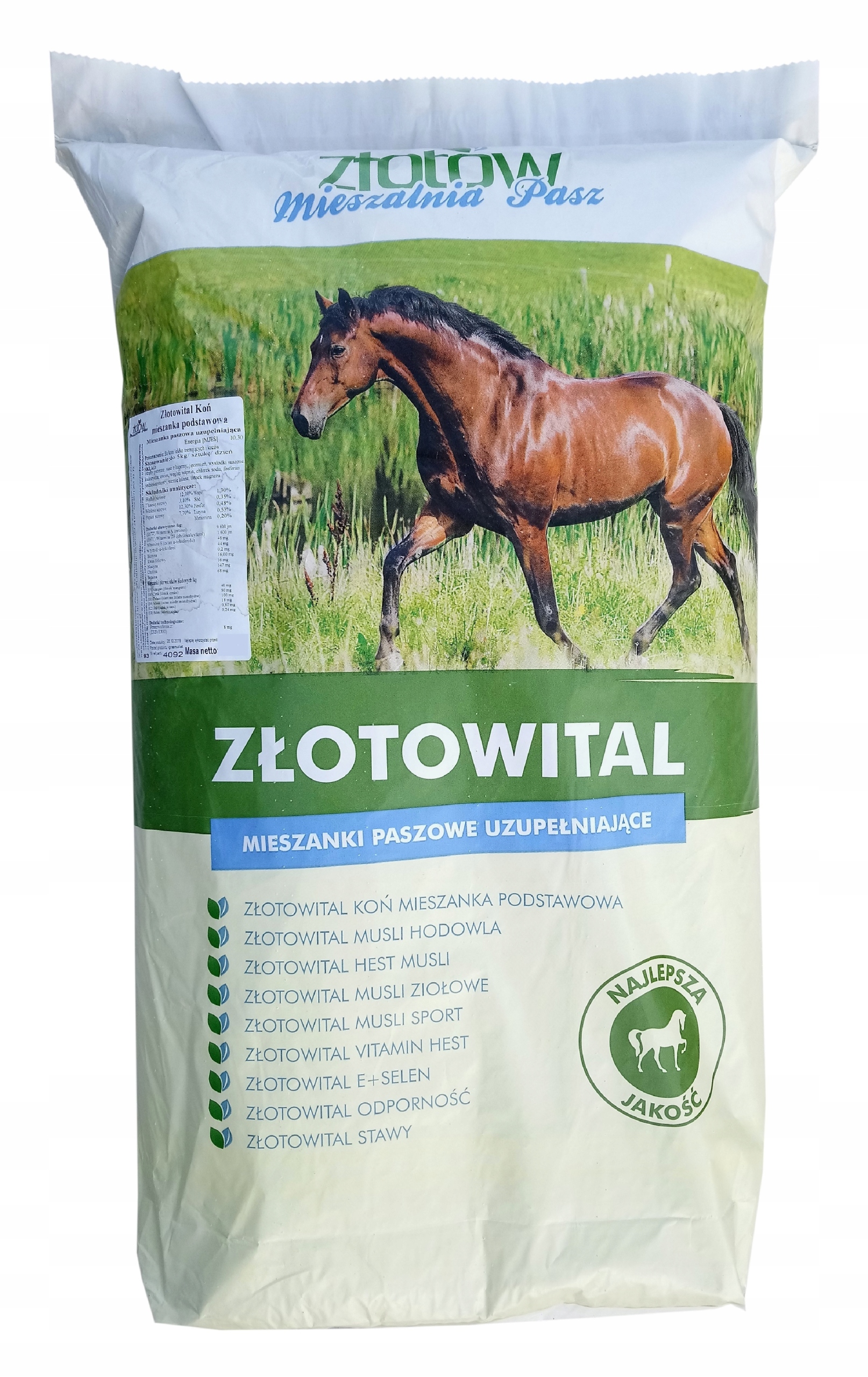 

Złotowital Podstawowa- pasza dla koni, kuców 20kg