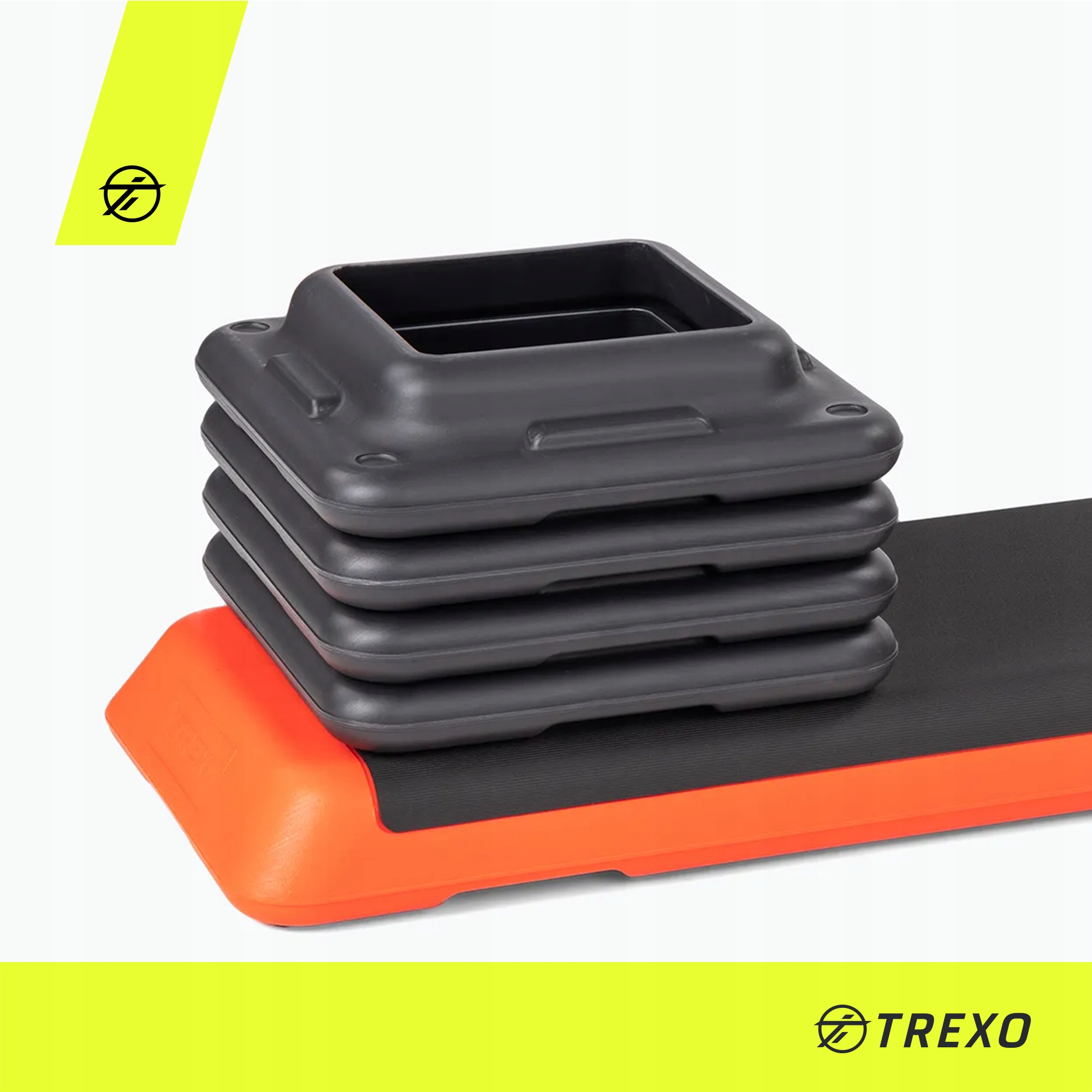 Step do aerobiku TREXO Aerobic AS01 pomarańczowy 109x41x11 Regulacja Rodzaj step