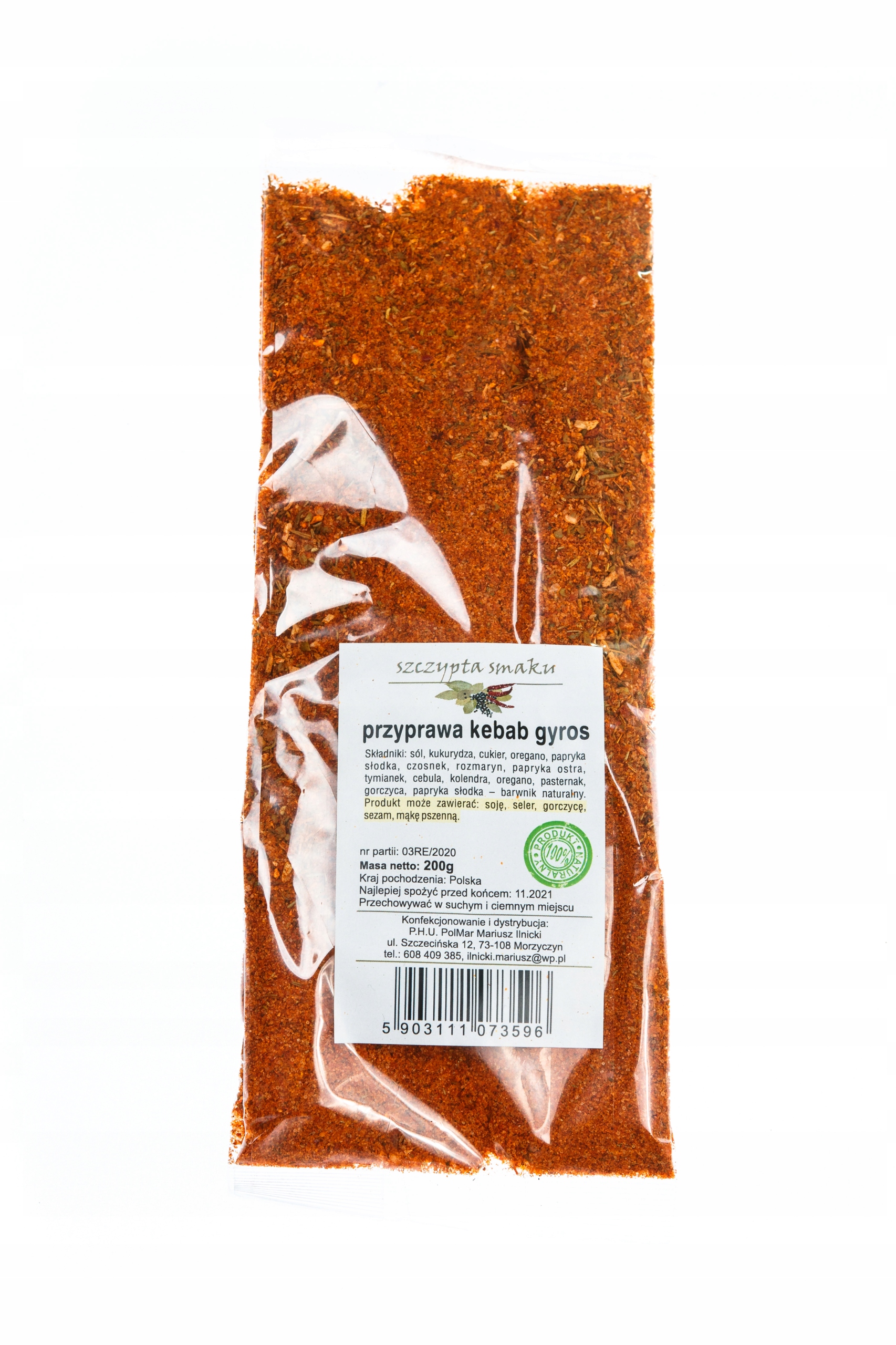 przyprawa gyros kebab 200g pyszna