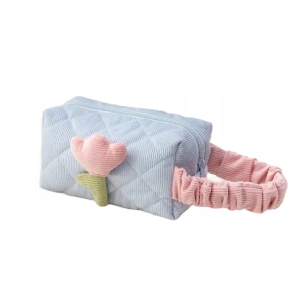 ECARLA Kosmetyczka "Tulipan" z uchem - niebieska KS101WZ2