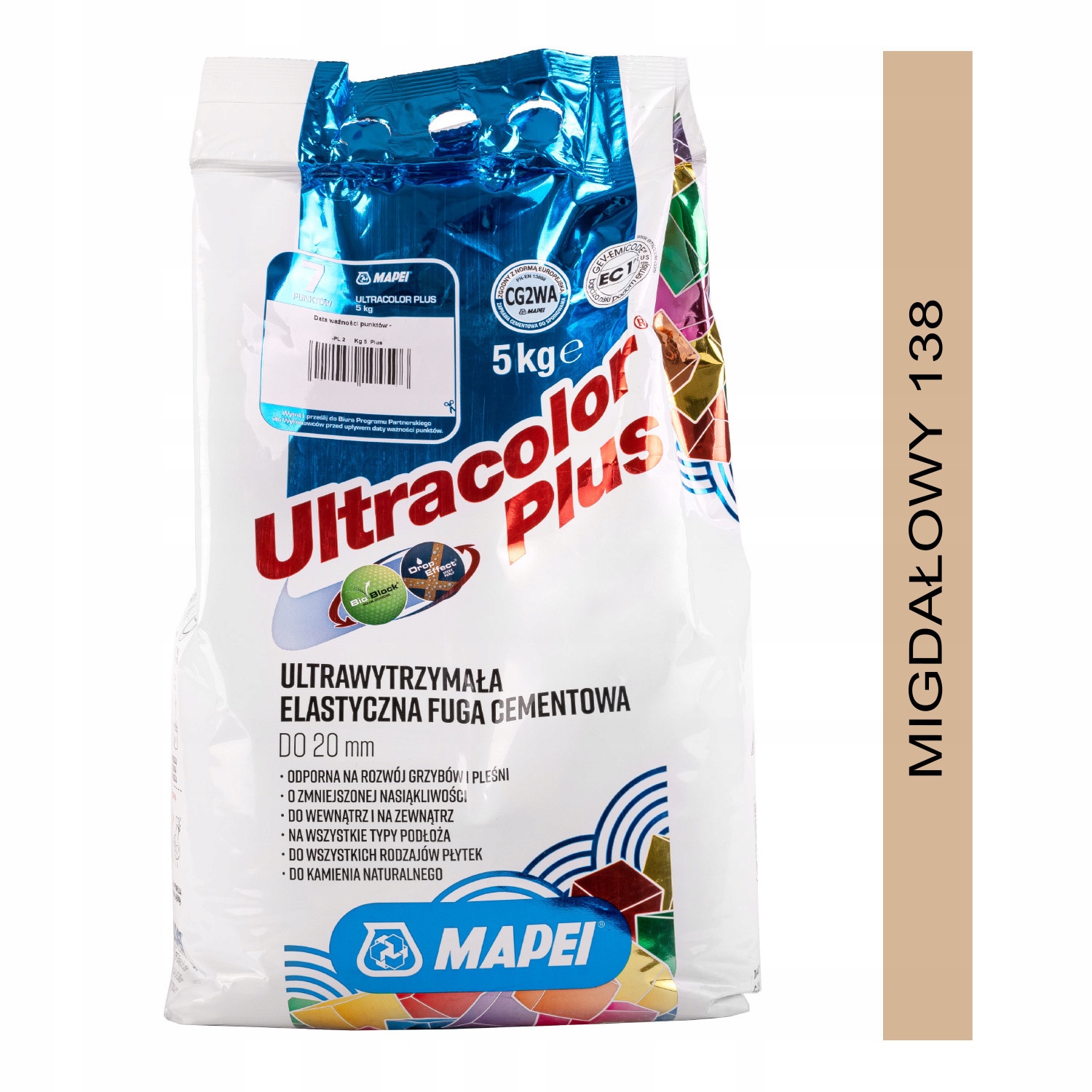 

Fuga Mapei Ultracolor Plus 5kg- Migdałowy(138)