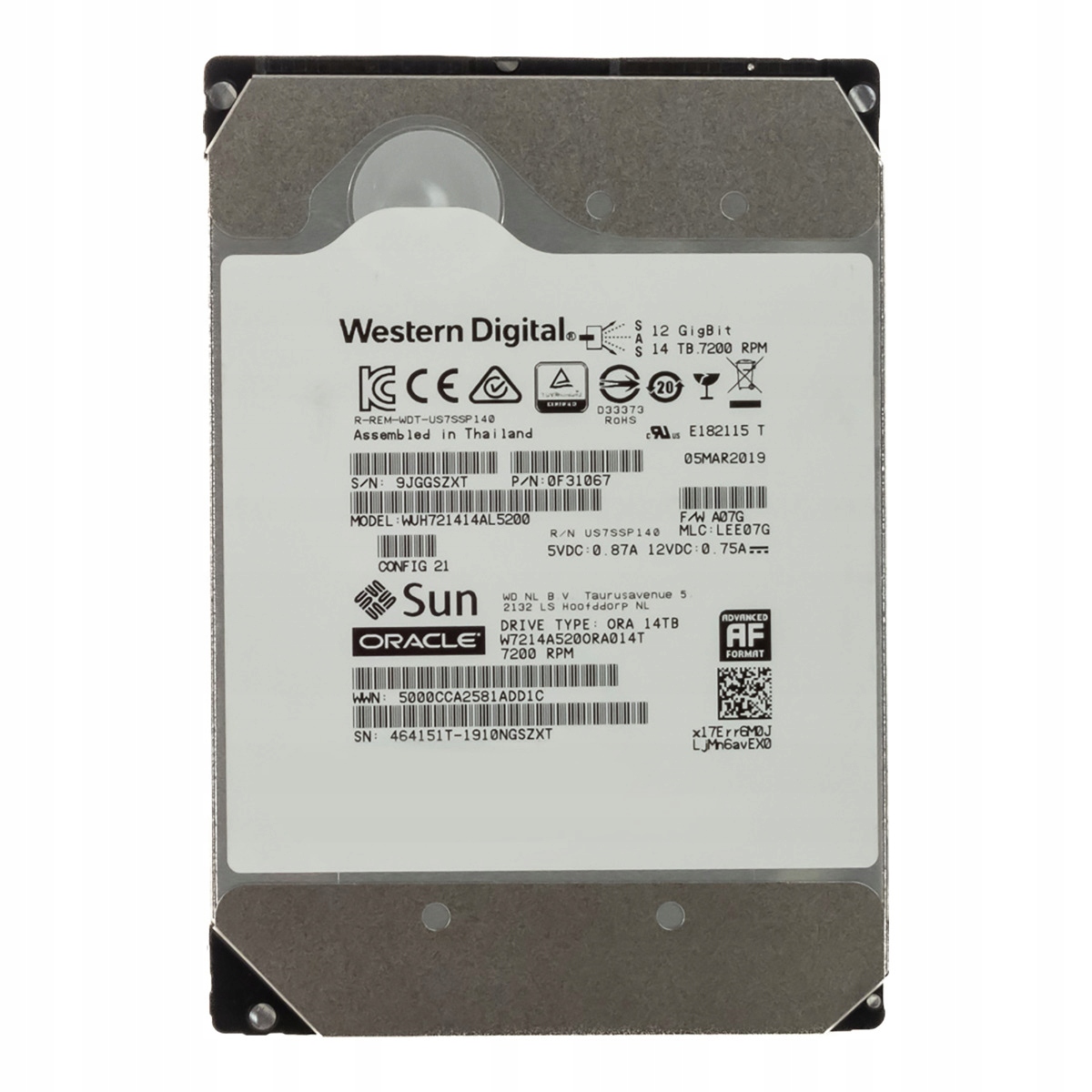 Wd UltraStar DC HC530 14TB 7.2K 512MB SAS-3 3.5'' WUH721414AL5200
