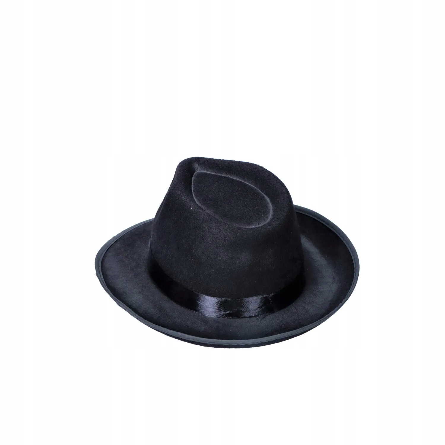 Czarny Kapelusz Gangsterski z czarną lamówką Marka Guirca