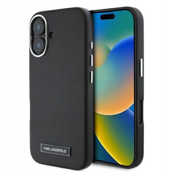 Pouzdro Karl Lagerfeld KLHMP16SPGMSRPK iPhone 16 6.1" černá/černá hardcase Fw