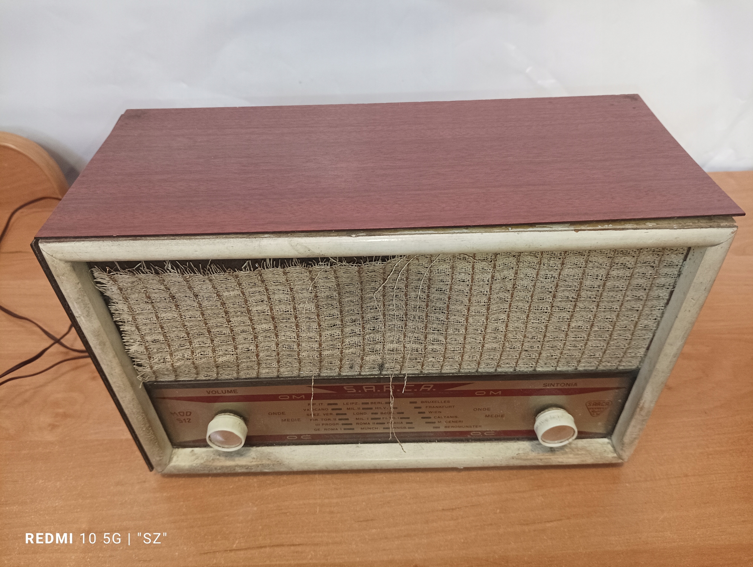 Radio lampowe - SARCA MOD 512 - S.A.R.C.A. - rok 1955 - Italy.