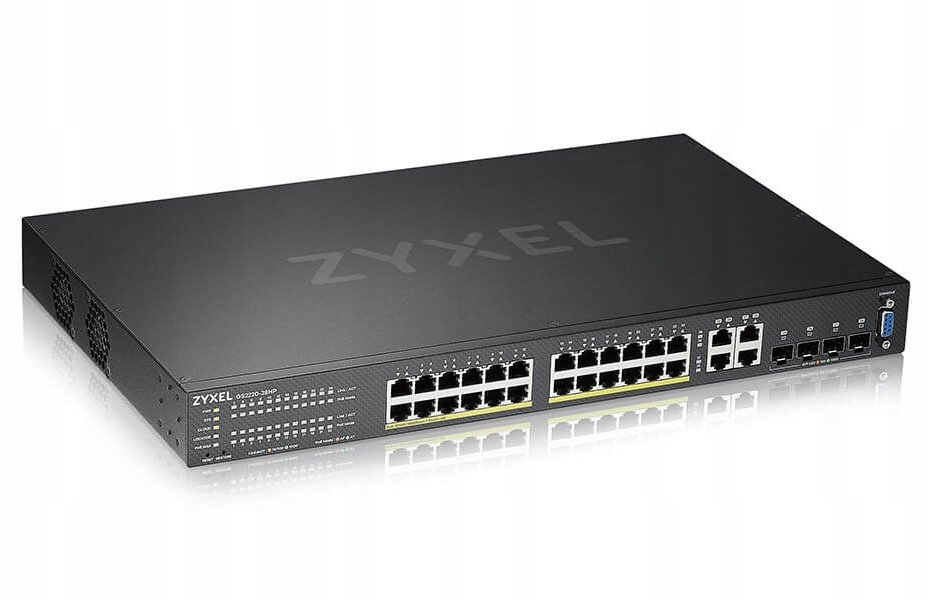 ZyXEL GS2220-28HP 24-port GbE L2 PoE switch, GbE Uplink, Ncc Pro pack licen
