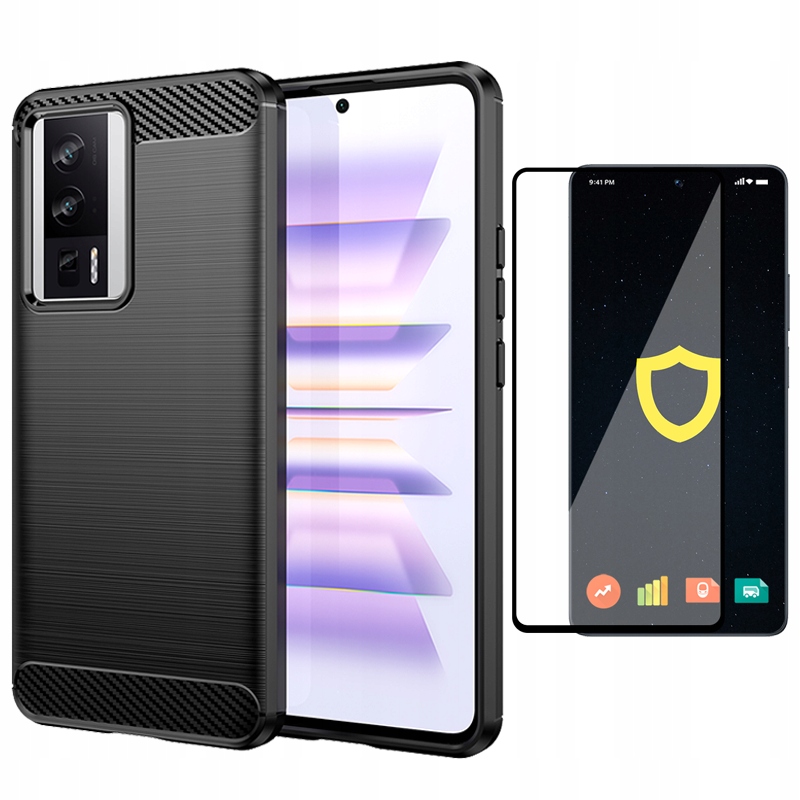 

Etui Carbon Case Obudowa Do Poco F5 Pro Szkło