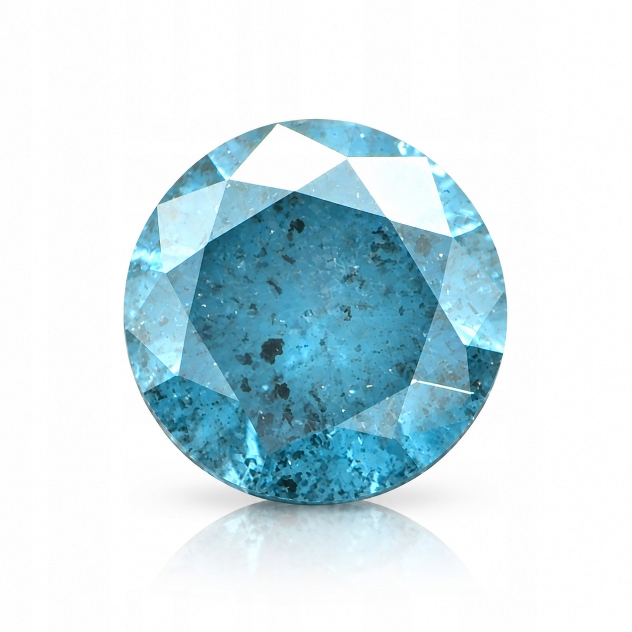 Přírodní diamant 0.20 ct Modrý Briliant I3 certifikát Wbd