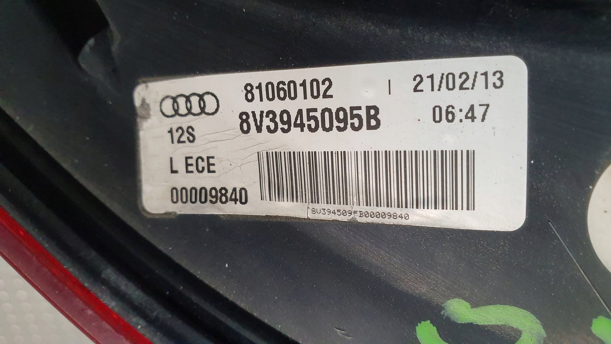light rear part left AUDI A3 8V 3D LED 8V3945095B 13