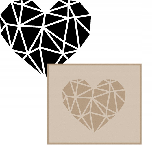 

Szablon Malarski Wielorazowy Diament Serce 17x20