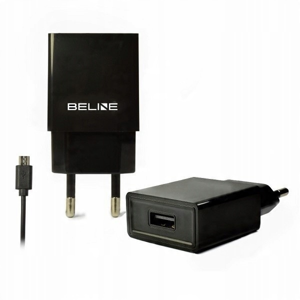 

Ład. siec. Beline 1xUSB + microUSB 1A czarna