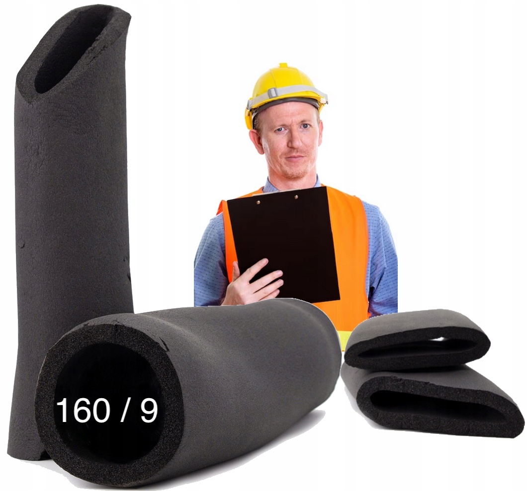 Otulina Kaučuková izolace pro Trubky Černá 2 m 160/9 studená voda topení