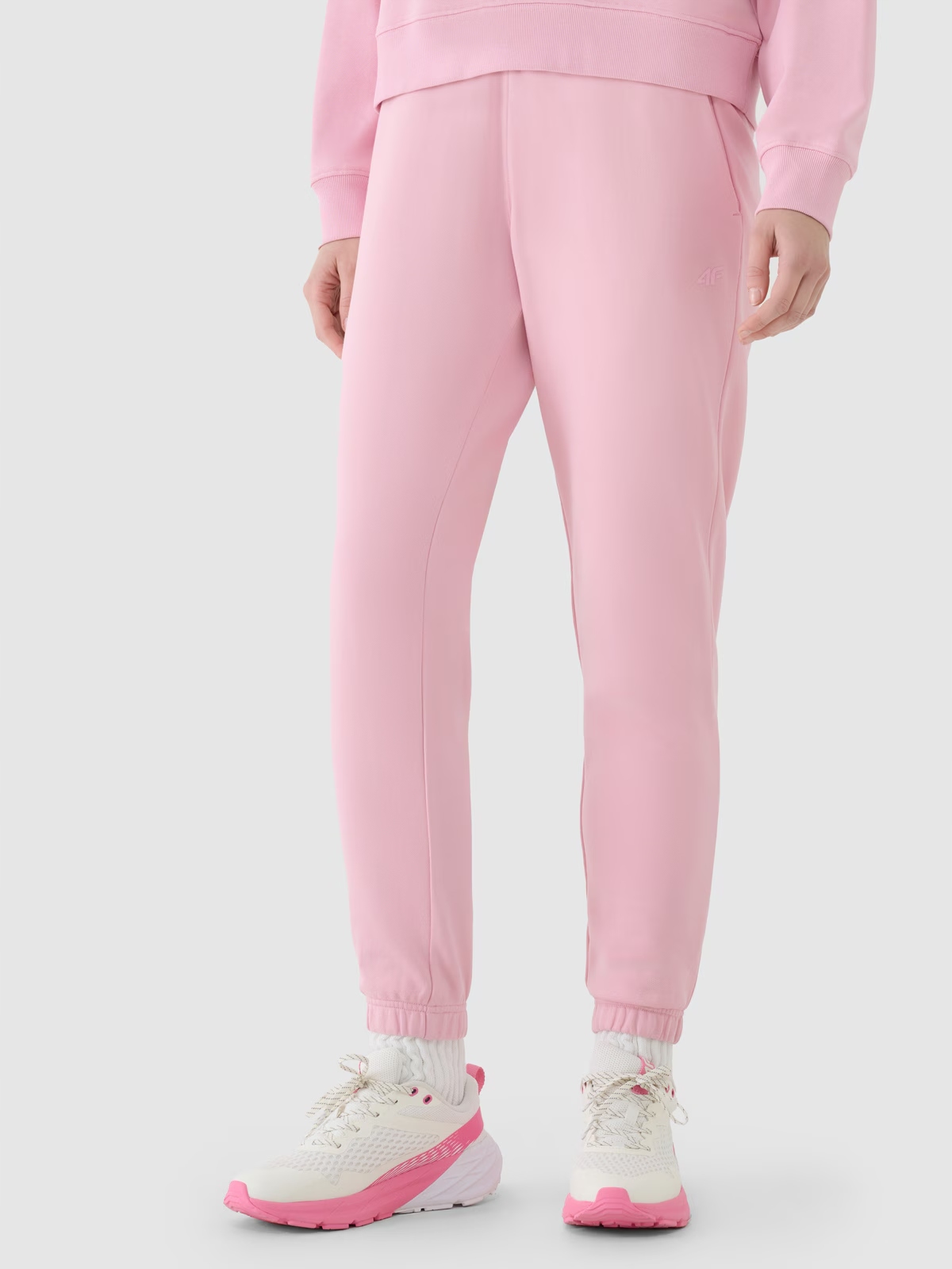 Dámské Tepláky 4F Bavlněné Joggery Růžové bez vzoru velikost XL