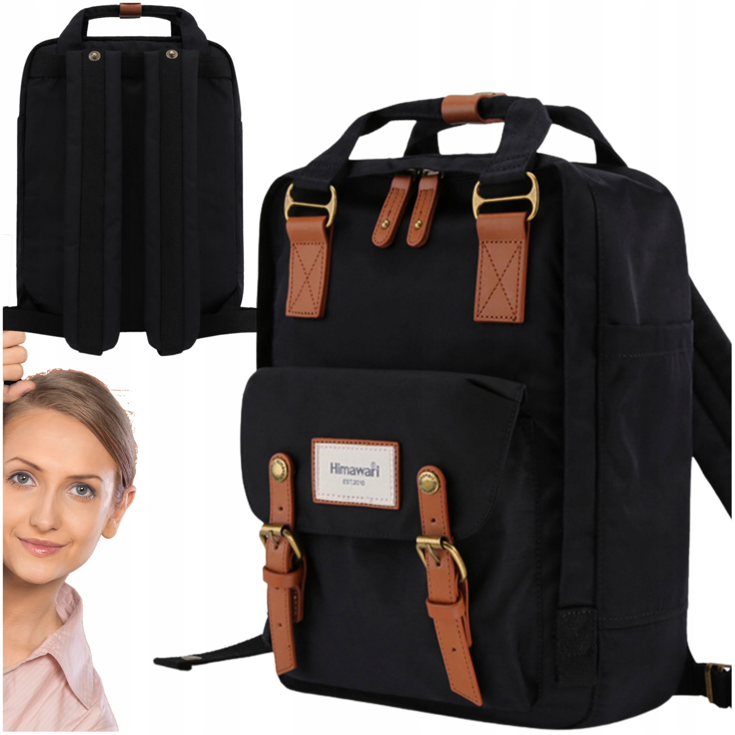 Batoh Černý městský na notebook 7v1 Funkční pro práci na vysoké škole 17L