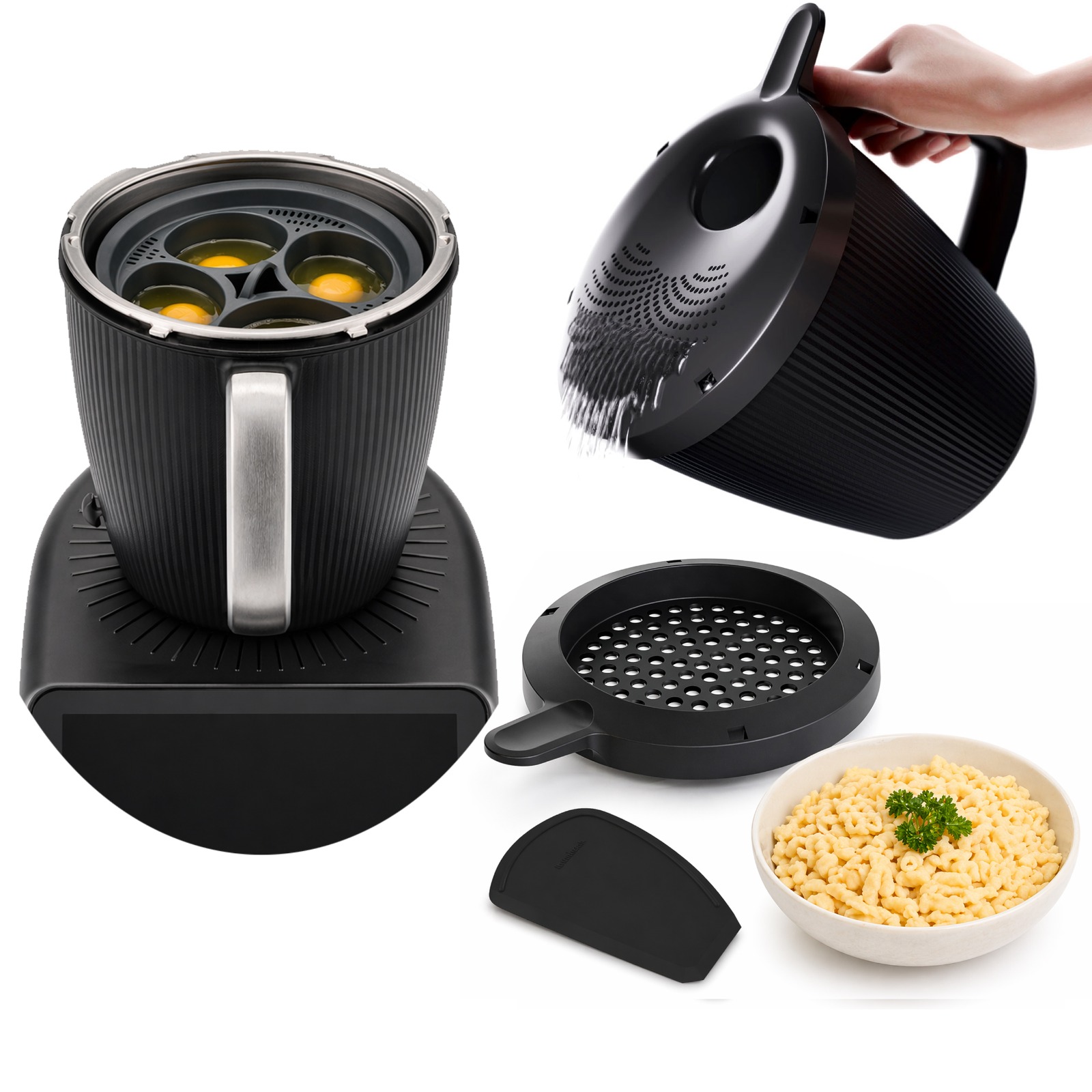 Sada 4 doplňků pro Thermomix TM7 vejce nudle karta cedník
