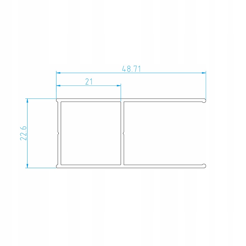 PROFIL POSZERZAJĄCY P02A DO KABIN PRYSZNICOWYCH CHROM Kod producenta KZP02A CHROM