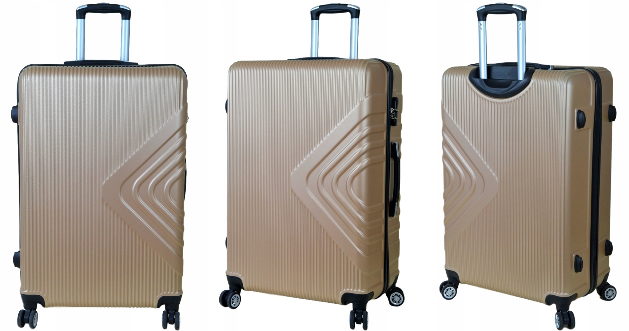 Duża twarda walizka z poszerzeniem SunBag model 8082 pojemność 115 l Wysokość 75 cm