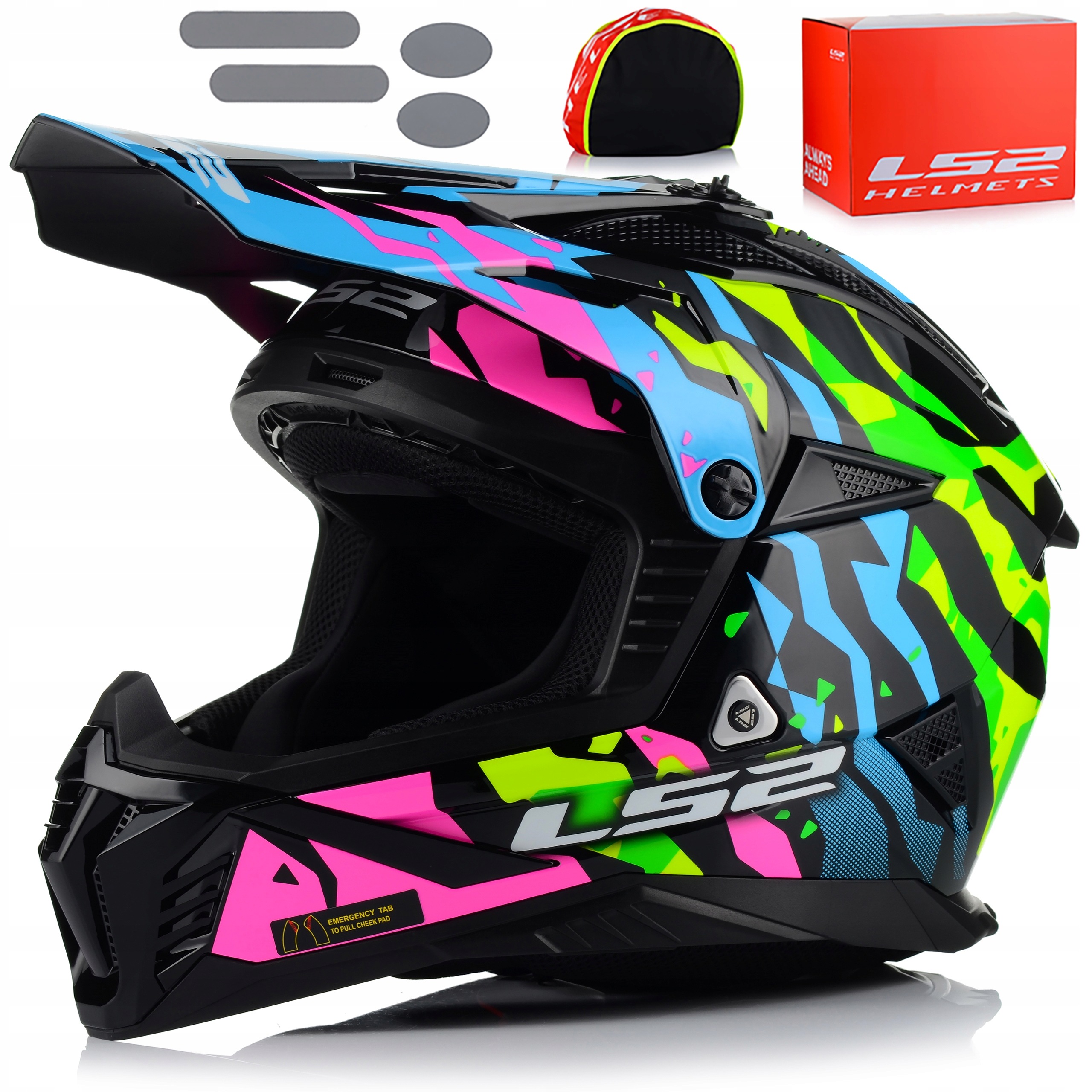 Motocyklová prilba LS2 MX708 Fast II Grotesk ľahká Enduro Cross Štvorkolka Atv