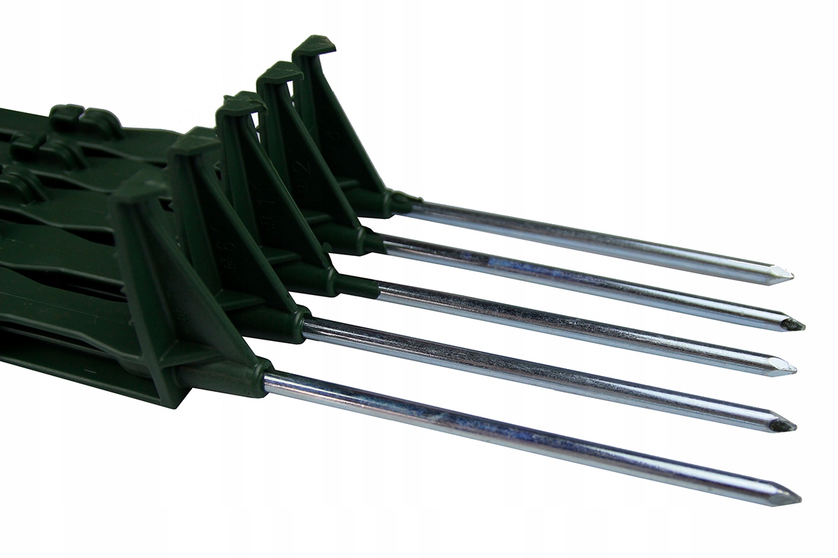 ZIELONY SLUPEK paliki pastuch elektryczny do ogrodzenia dla psa słupki 10sz Liczba sztuk w opakowaniu 10 szt.