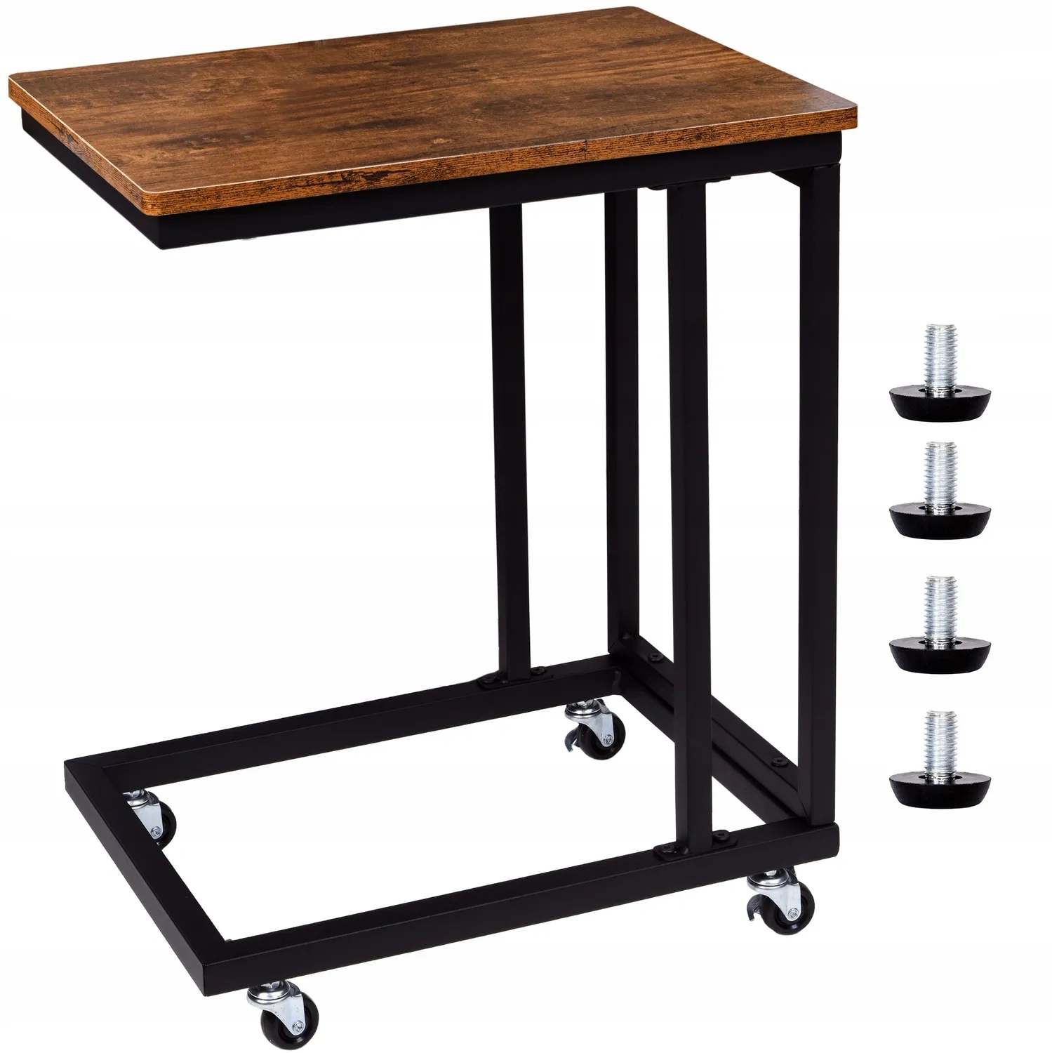 Przyłóżkowe Biurko Stolik Boczny Mobilny Kawowy Pod Laptopa na Kółkach 2026