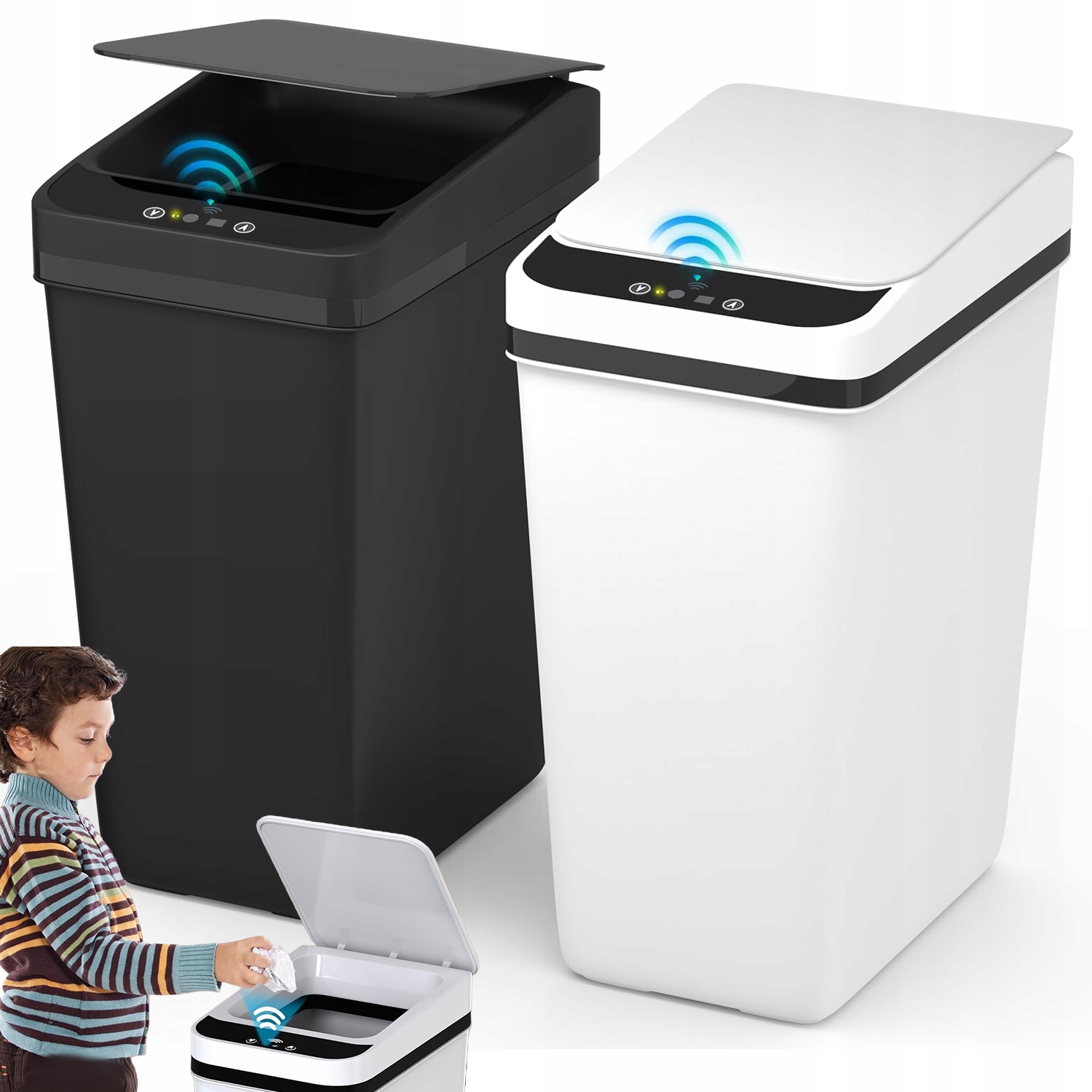 Levně 12L Smart Odpadkový Koš Se Senzorem Otevírání Víka 2KS IPX5