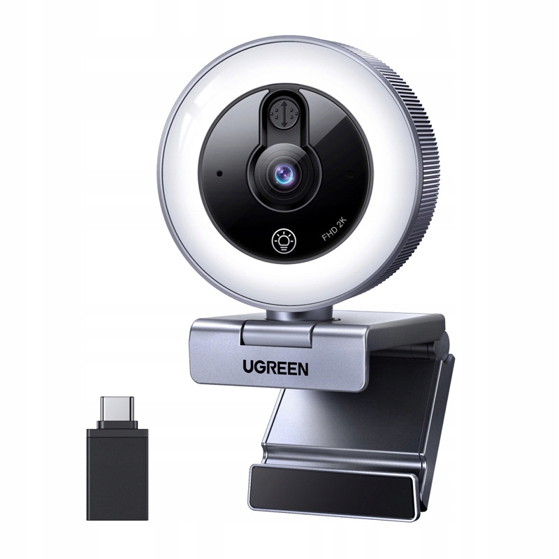 Webová kamera Ugreen CM910, 2K, 30 Fps, Usb, Led osvětlení, vestavěná