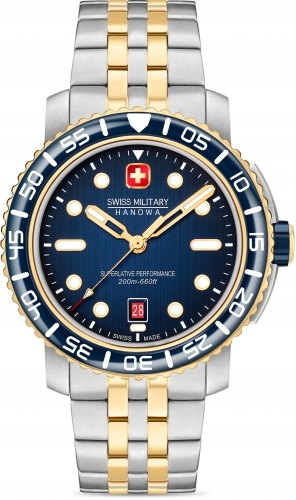 Zegarek męski Swiss Military SMWGH0001760 niebieski sportowy do nurkowania