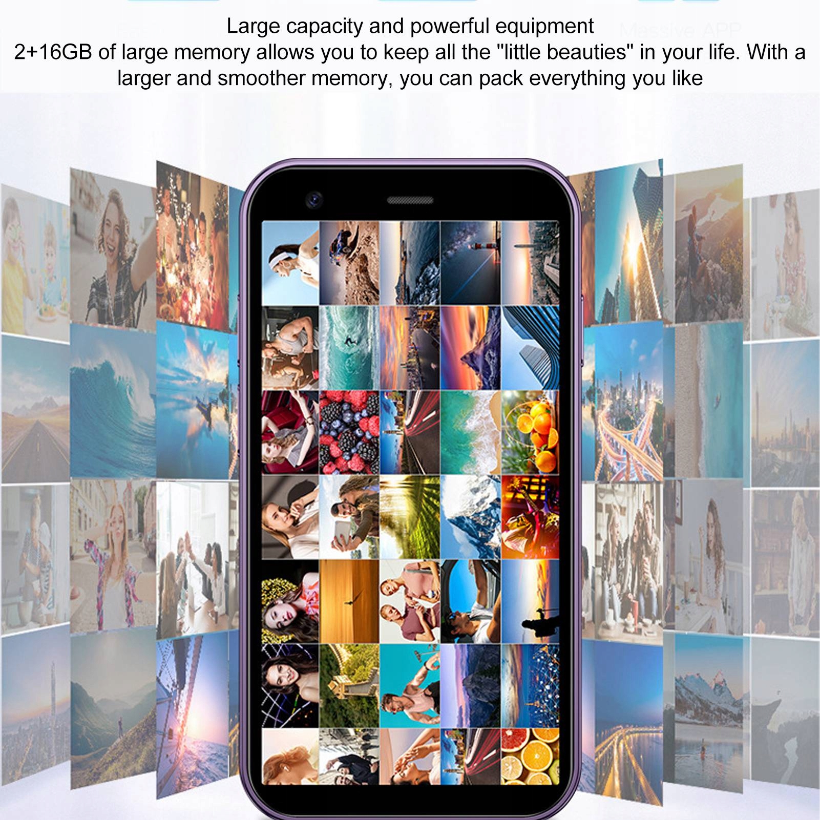 SOYES XS15 Pro 3G Mini smartfon 3 cale 1000 mAh 2 GB 16 GB 4 MP 6 MP IR Kolor dominujący odcienie szarości i srebra