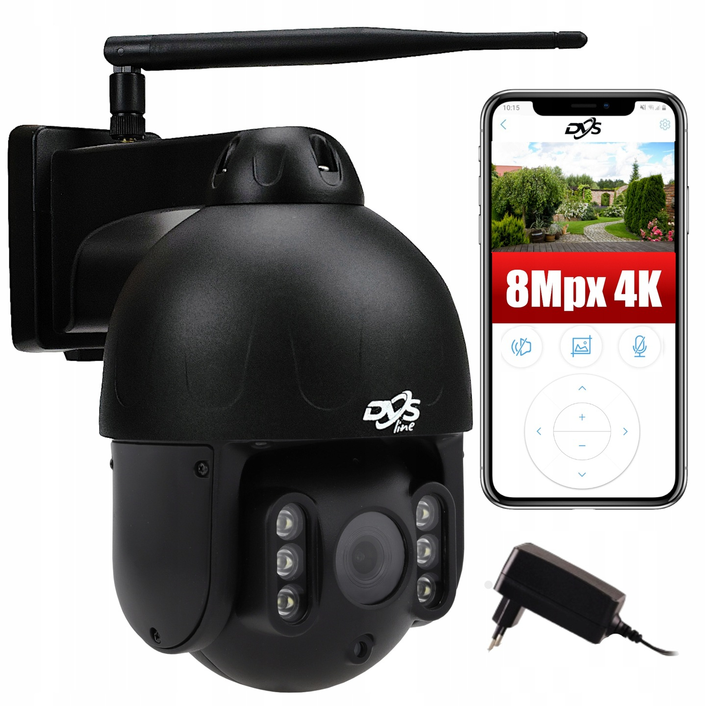 BEZPRZEWODOWA ZEWNĘTRZNA KAMERA WIFI PTZ 8Mpx 4K