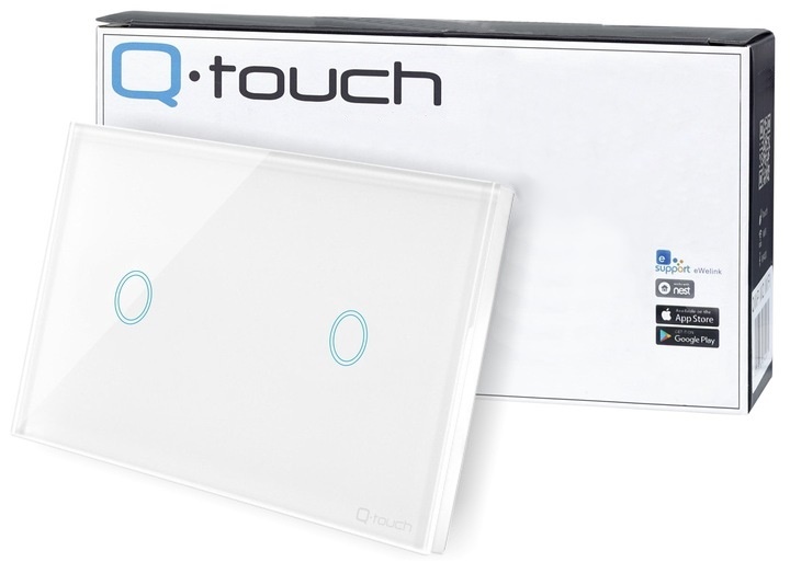 

Włącznik Światła Dotykowy Szklany Duży Panel 1+1