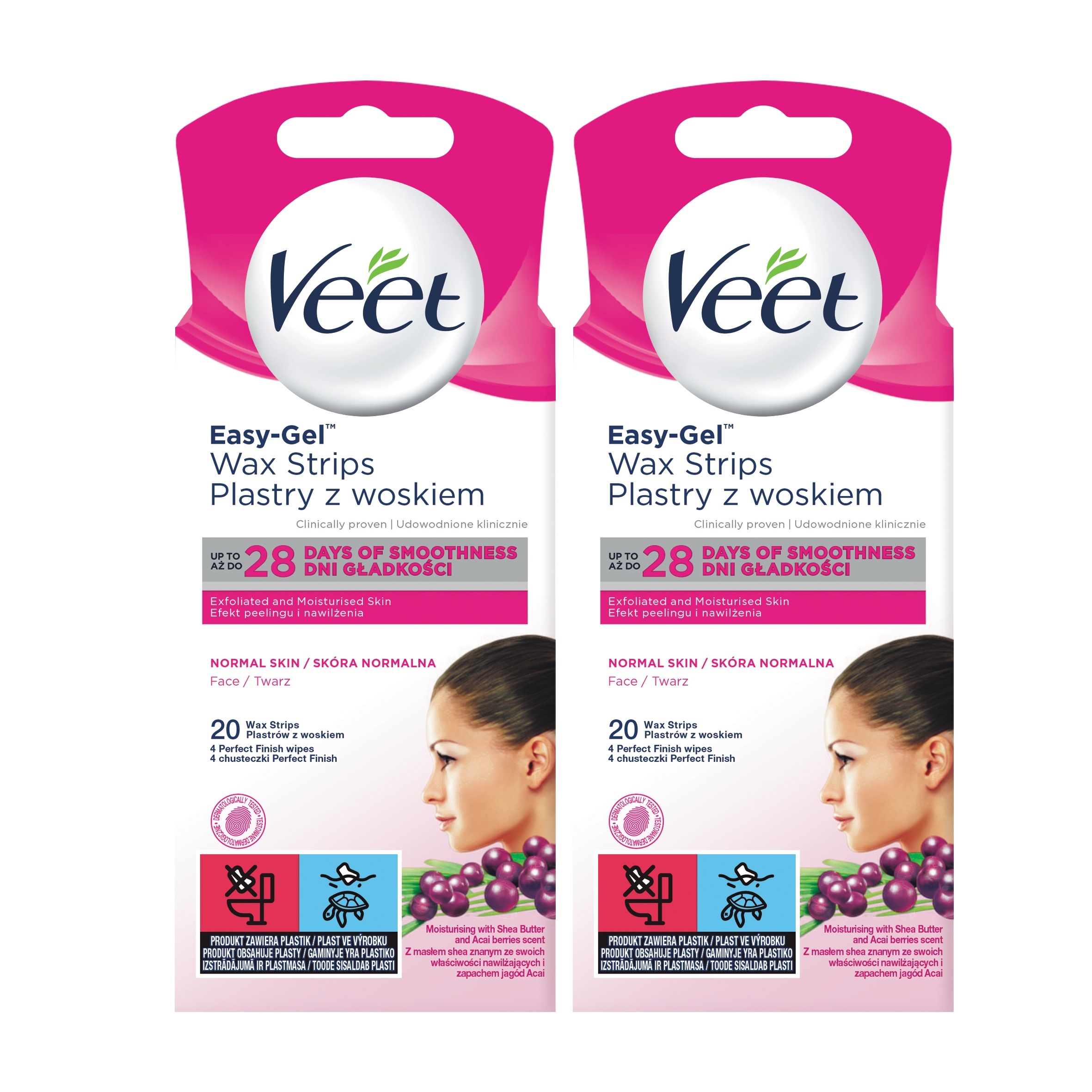 

Veet plastry Wosk depilacja twarzy normalna 40 szt