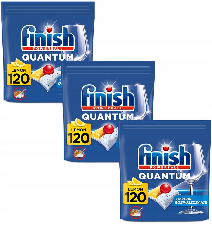 Levně 3 x kapsle Finish Quantum All in 1 lemon 120 x 3 360