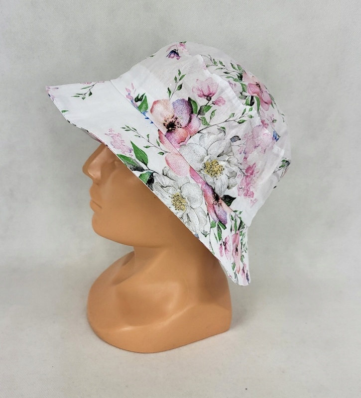 588 KAPELUSZ letni BIAŁY wzór 100% BAWEŁNA L Cechy dodatkowe brak