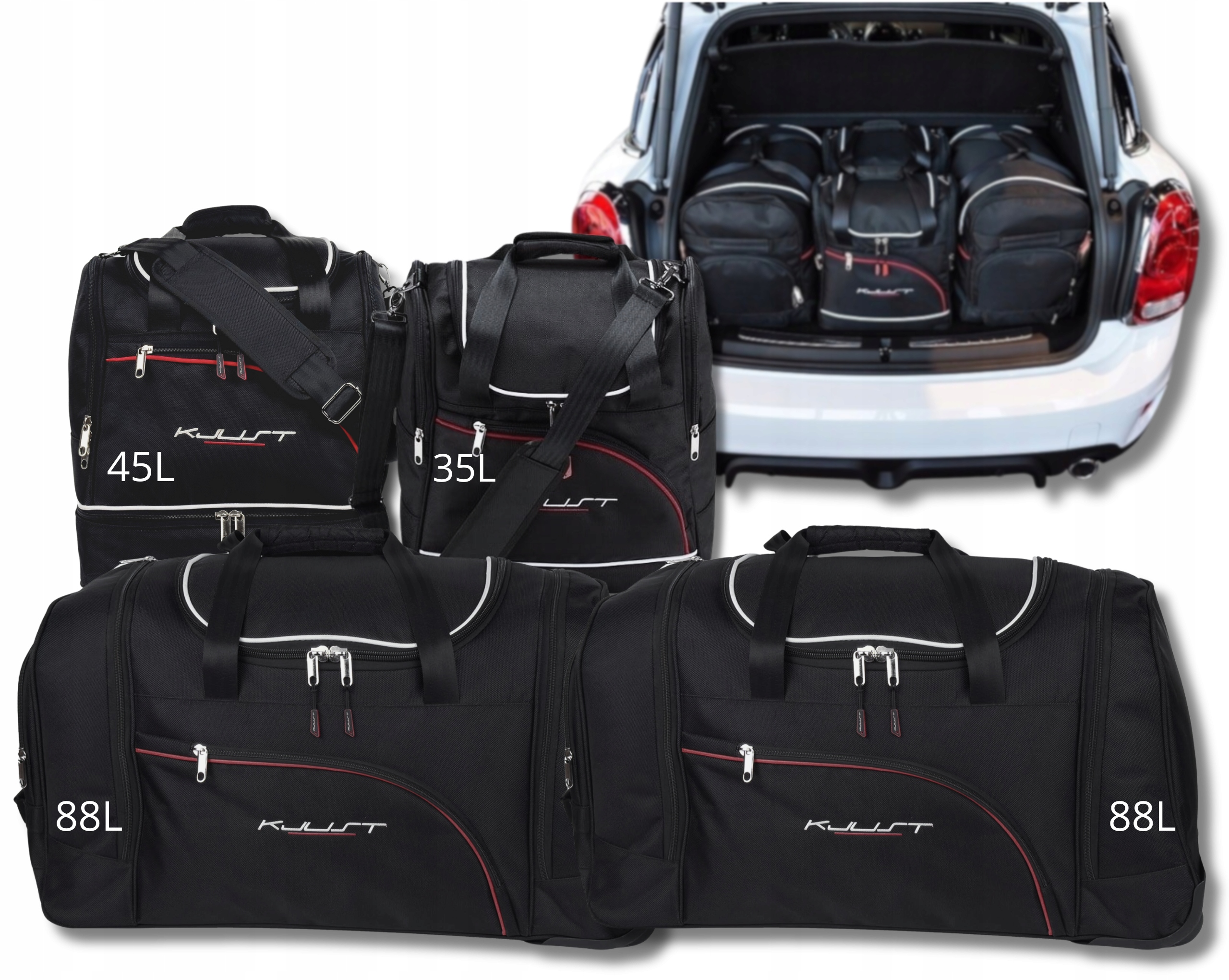Sada tašiek Komplet Kjust do batožinového priestoru Mini Countryman 2016+ 4 ks