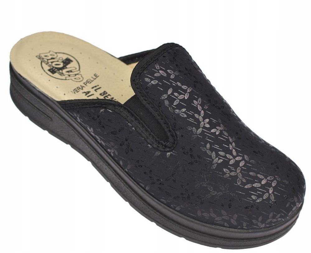 Nazouváky na zdravotní halušky lycra komfort kůže K-729 m-bk vel 38