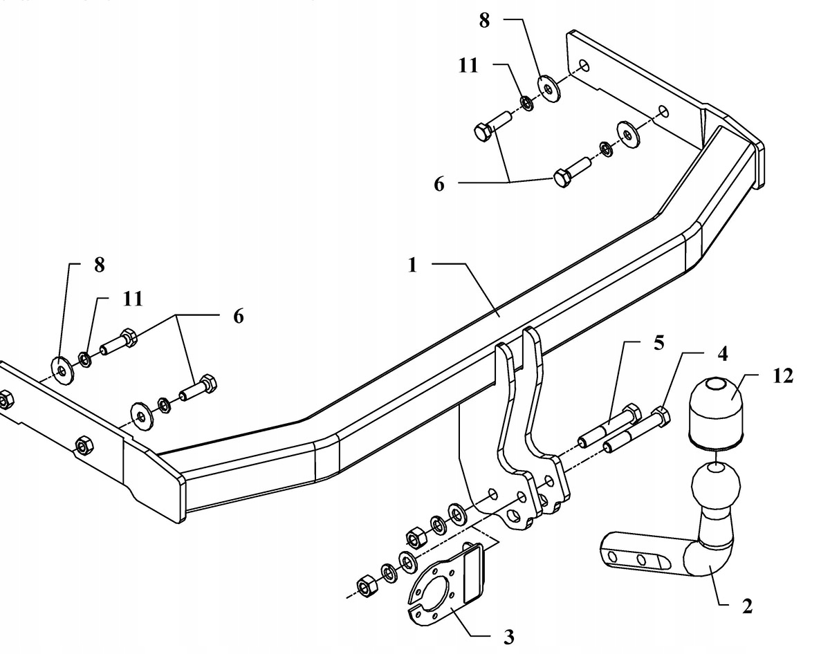 Hak holowniczy SEAT AROSA 1997-2000 7pin Producent Auto-hak