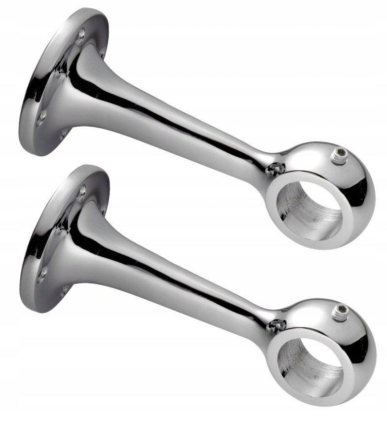 2 SZTUKI UCHWYT DYSTANSOWY PRZELOTOWY DO RURY FI 25 CHROM