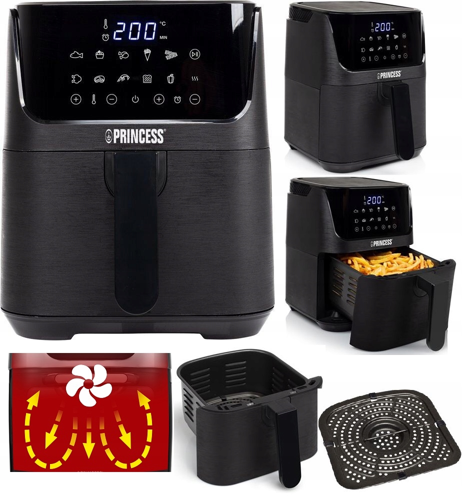 Digitální fritéza 3,5 l Airfryer 10 programů extra pečicí tácek