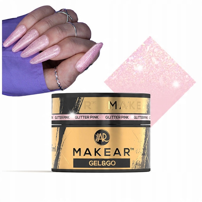 

Żel Budujący Makear Gel&Go Glitter Pink 15 ml