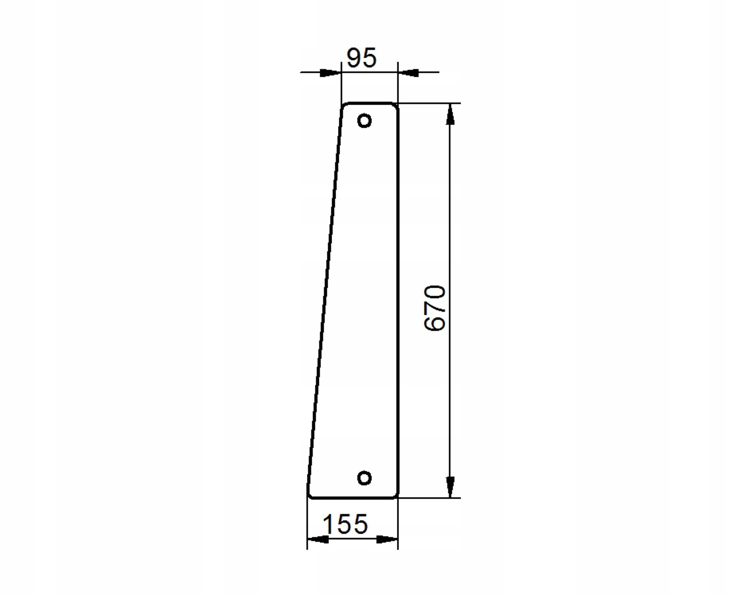 sklo Case série 2100 Pro kabina Mf přední spodní