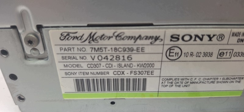 STACJA MULTIMEDIALNA FORD FOCUS II LIFT 7M5T18C939EE