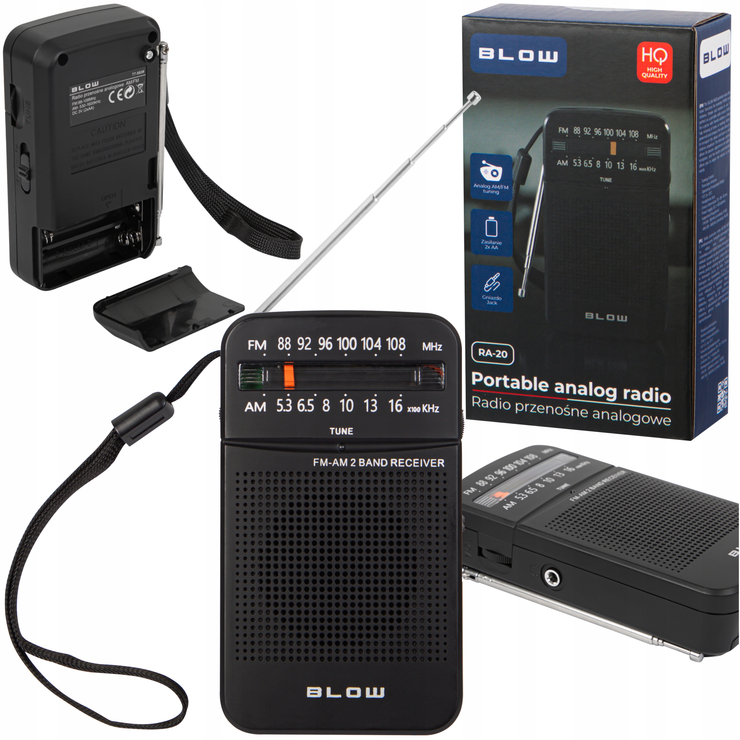Radio baterie AM, FM Blow RA20