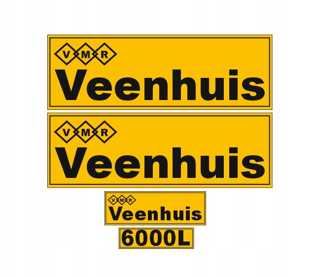 Samolepky s nálepkou Veenhuis 6000L