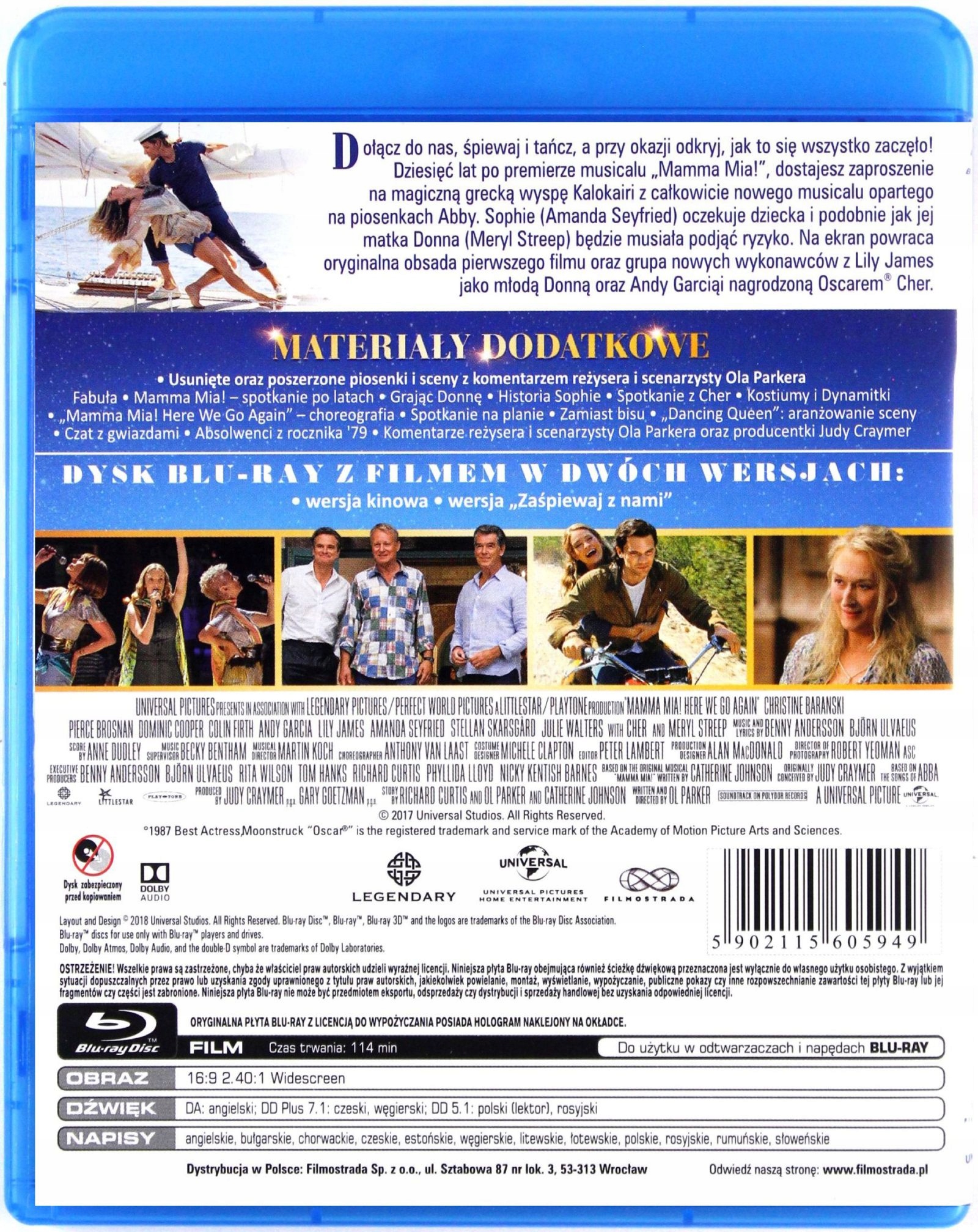 MAMMA MIA! HERE WE GO AGAIN (BLU-RAY) Stan opakowania oryginalne