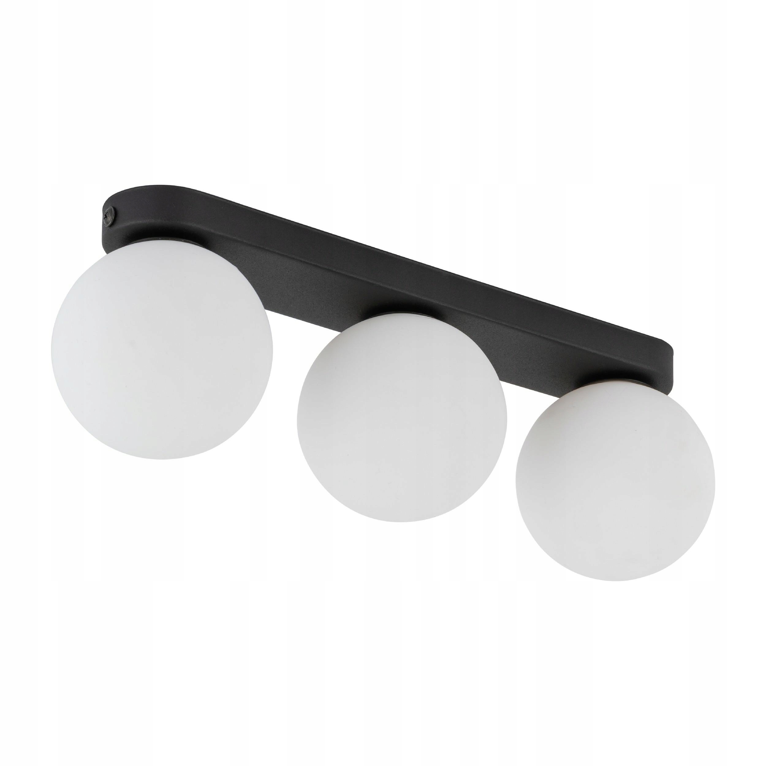 Stropná lampa Mini Čierna Sklenené Tienidlá 3xG9 Moderný dizajn Obývacia izba