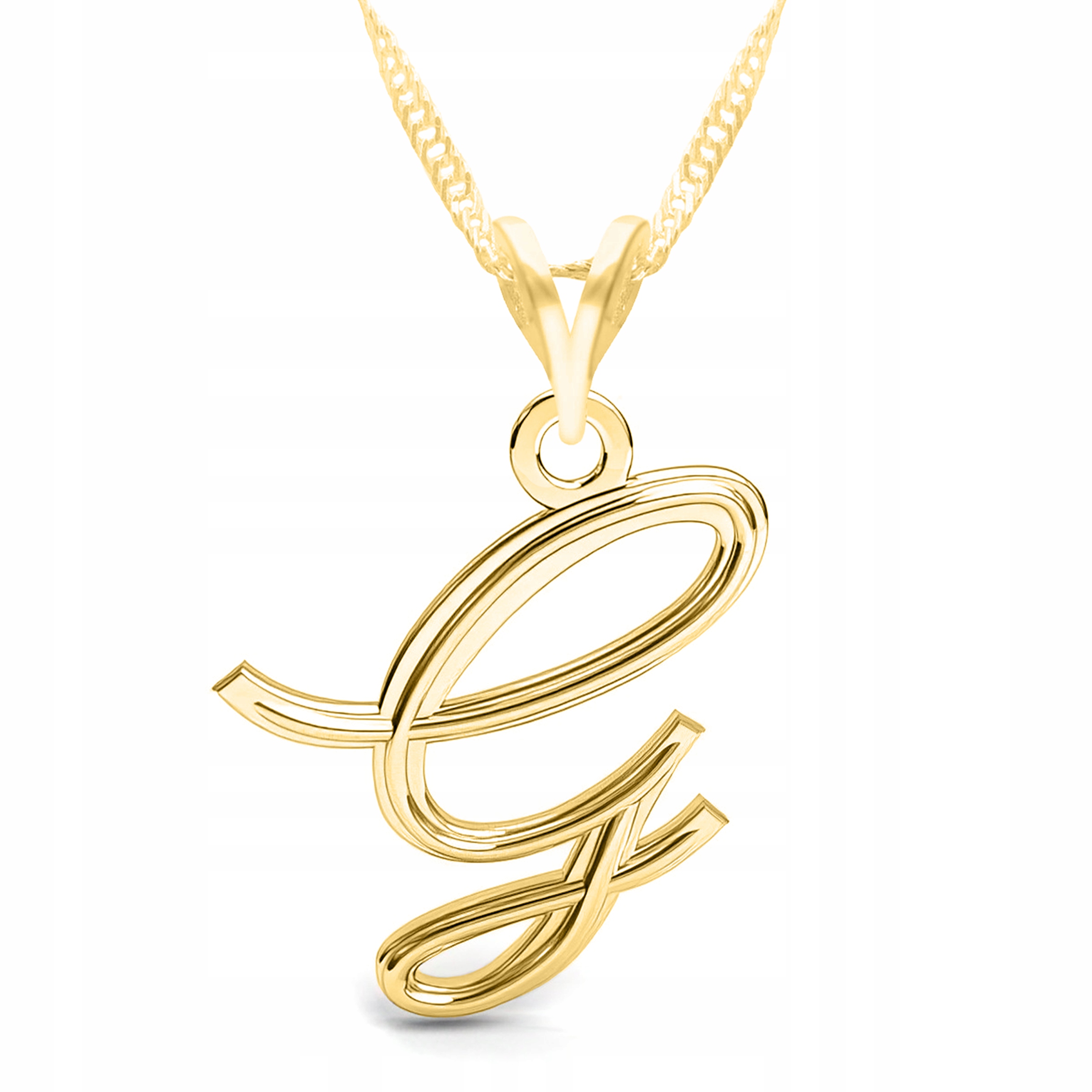 Zlatý Náhrdelník Písmeno G Iniciál Pozlacený 24K Dárek Stříbro 925