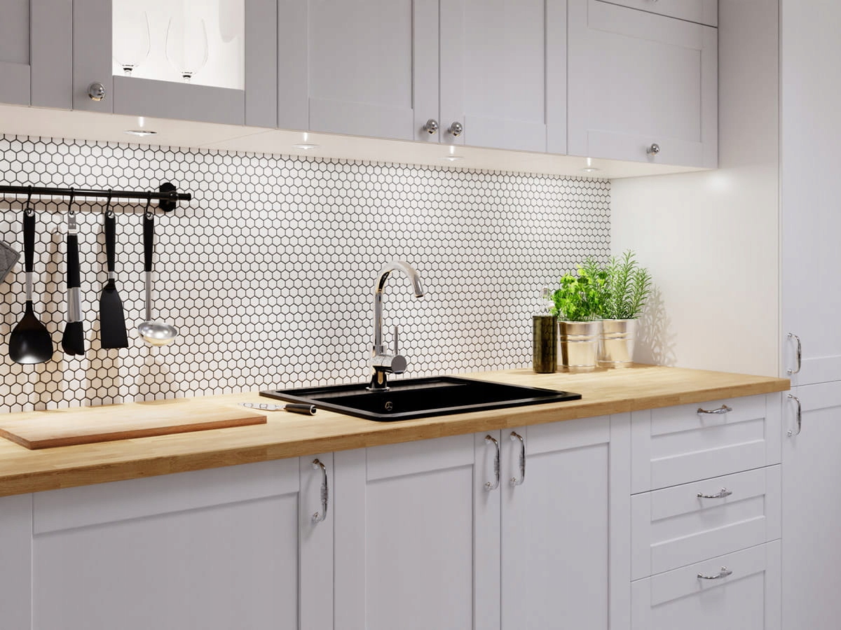 MOZAIKA CERAMICZNA HEKSAGON WHITE BIAŁY MATOWY Kod producenta MSC-08m