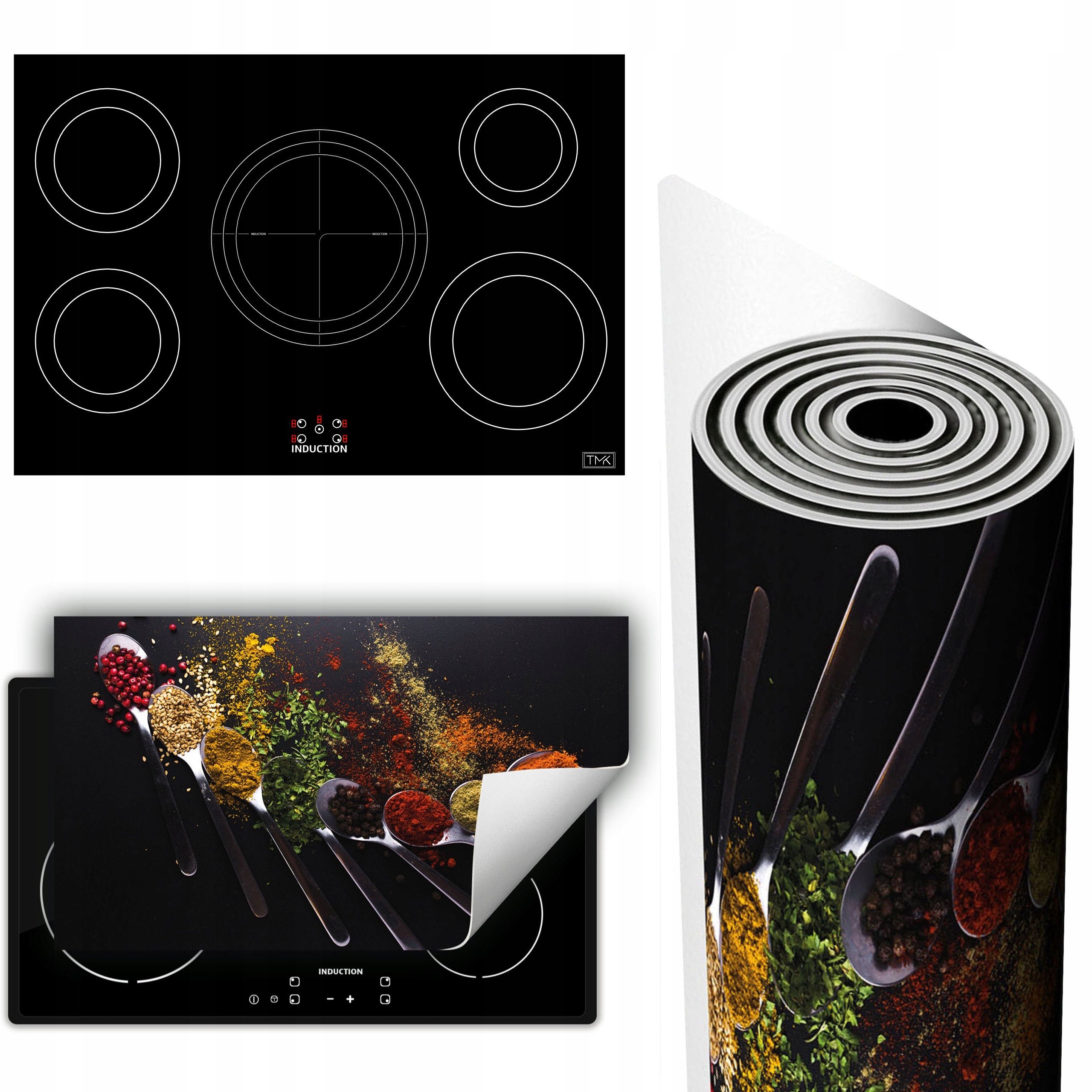Vinylová Podložka Ochrana Kuchyňské Desky 90x52 Koření lžíce