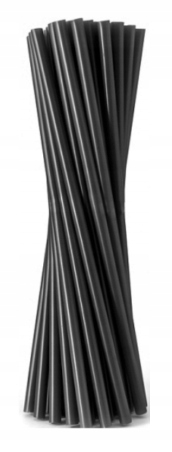 

Rurki słomki czarne plastikowe 8x240mm 500 sztuk